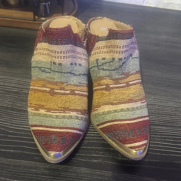 Multicolor Woven Women's heeled mules - Picture 2 of 7